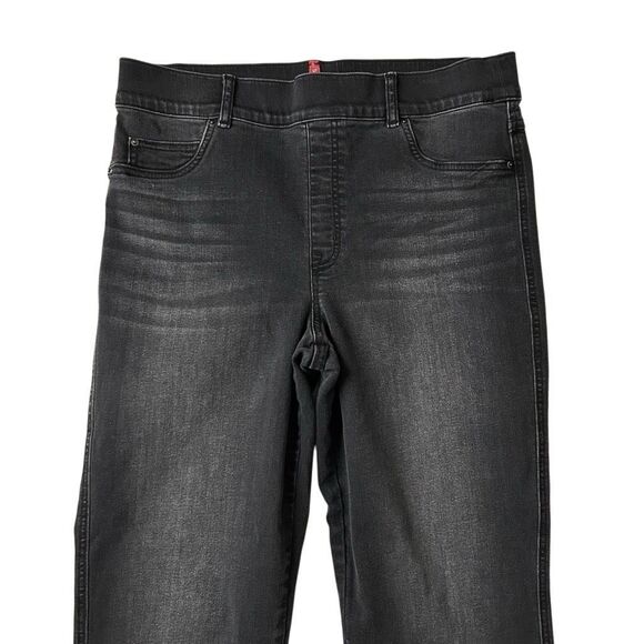 SPANX Straight Leg Jeans Vintage Black Stretch Shaping High Rise Pull On Size XL - Picture 2 of 5